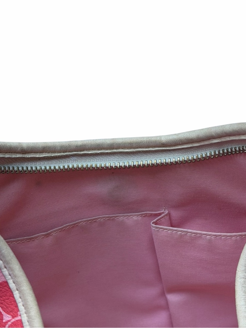 Y2K Coach Chelsea Heritage Pink Signature Hobo Shoulder Bag Leather Trim F15136 - Picture 14 of 16